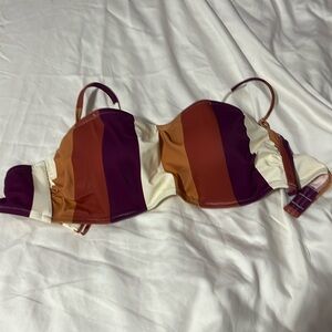 Cute Shade & Shore Swim Top 36B Pink Orange And Maude